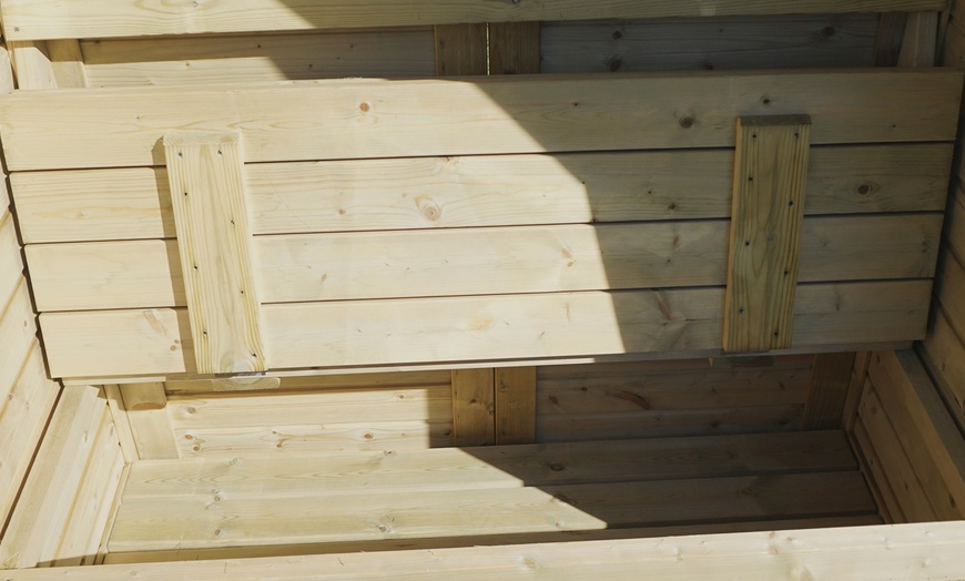 Image 4: Wooden Arbour Bench with Storage