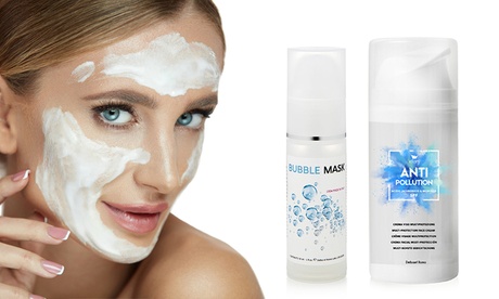 Kit Crema Viso e Maschera Bubble per proteggere la pelle dallo smog e dall’invecchiamento precoce