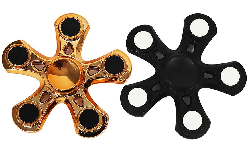 Image 6: Five-Spoke Fidget Finger Spinner