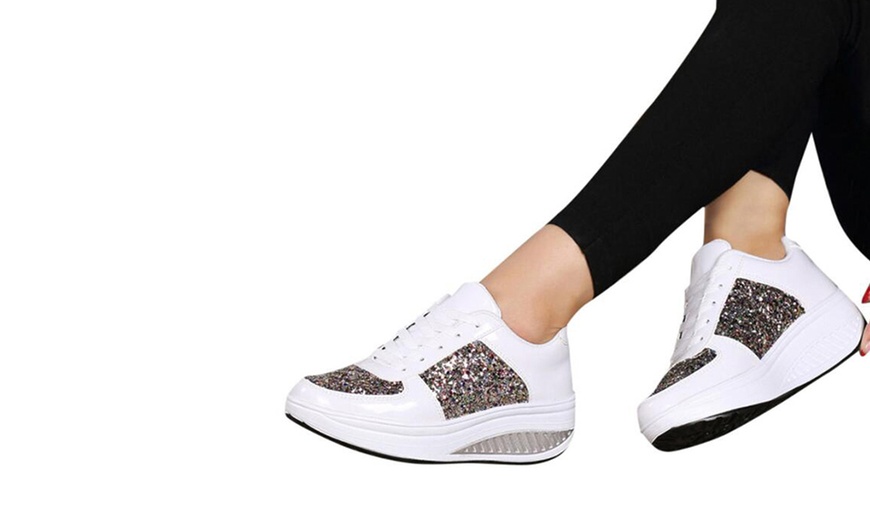 Image 9: Women's Glitter Sneakers