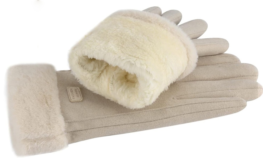 Image 6: 1 ou 2 paires de gants pour femmes avec fonction tactile