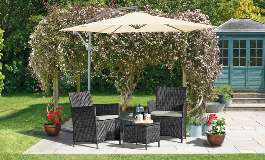 Image 4: Three-Piece Rattan Furniture Set