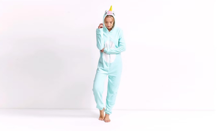 Image 8: Women's Fleece Onesie