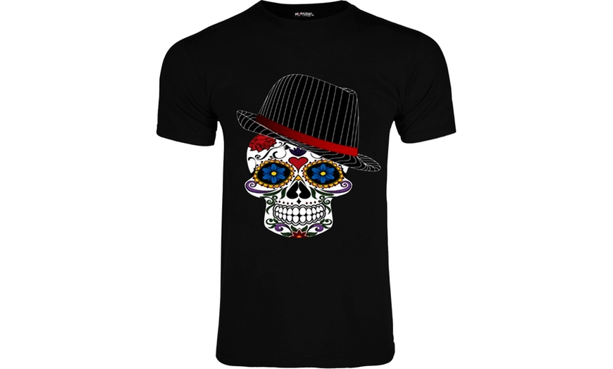 Image 2: T-Shirt mit Totenkopf-Design