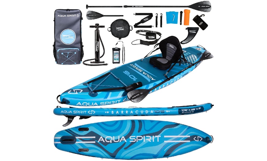 Image 3: Aqua Spirit Barracuda ISUP Inflatable Stand-Up Paddle Board