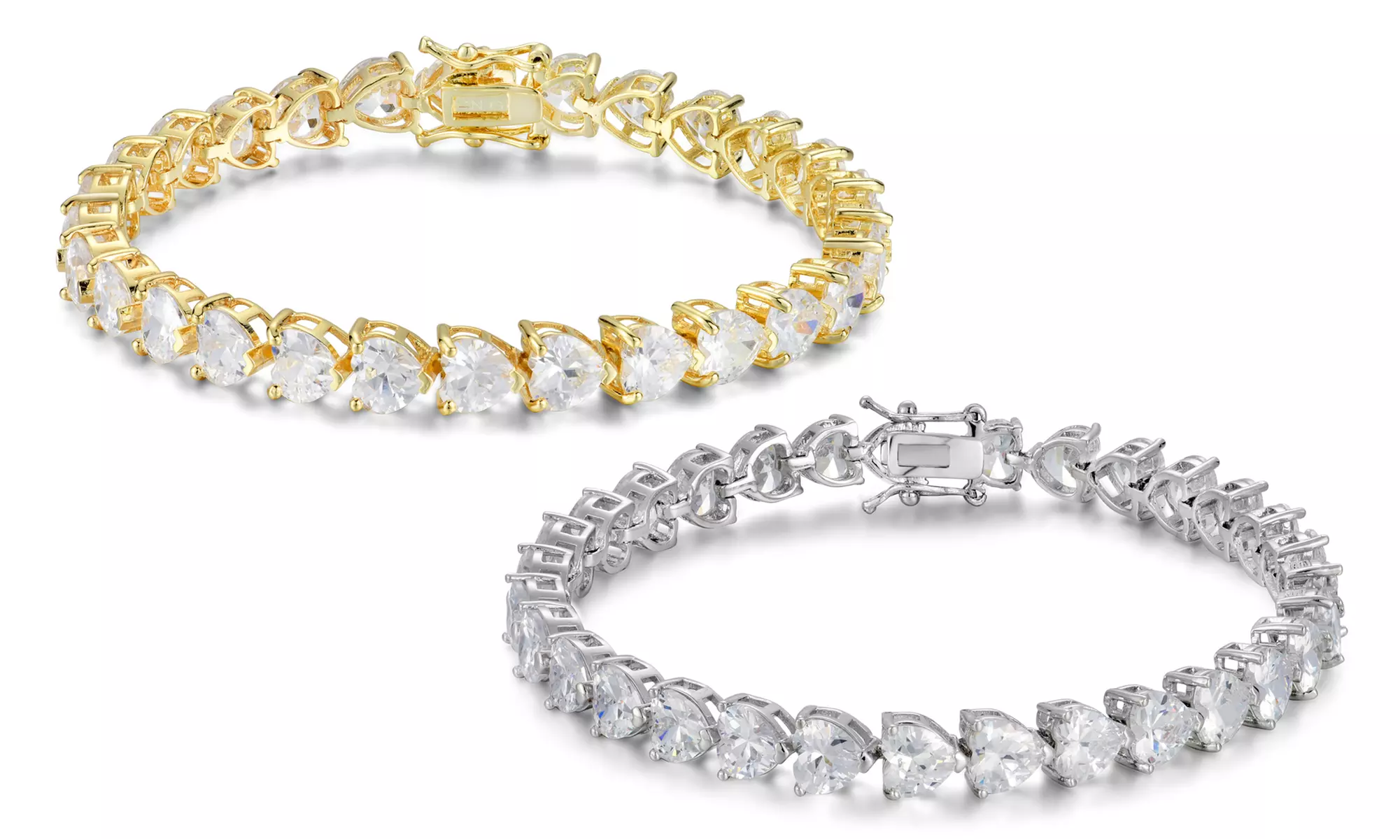 Elements of Love Crystal Heart Tennis Bracelet Made With Swarovski Elements - Primary Image