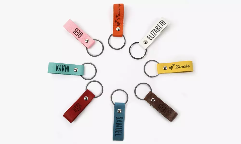 Personalized Leather Keychain (Up to 77% Off) - Second Medium
