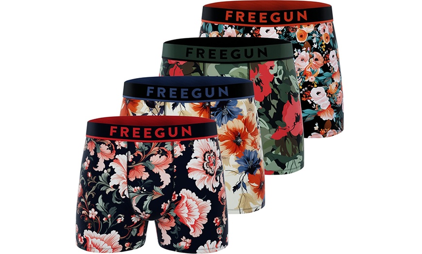Image 3: Lot de 4 boxers homme signature à motifs Freegun