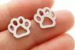 Stainless Steel Paw Print Fashion Stud Earrings - Multiple Options - Second Medium