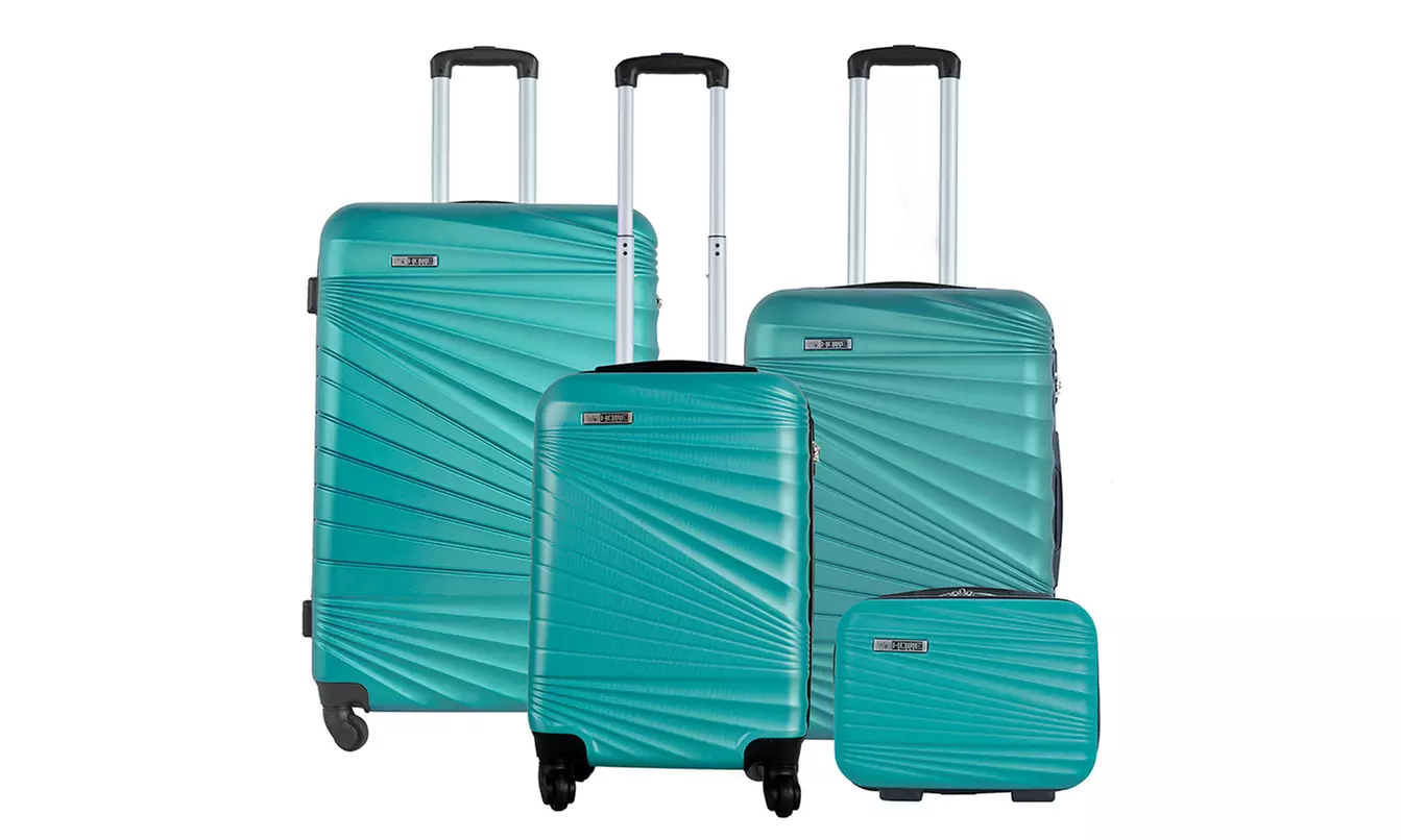 EcoTraveler Teleskopgriff Kofferset; 60% recyceltes ABS