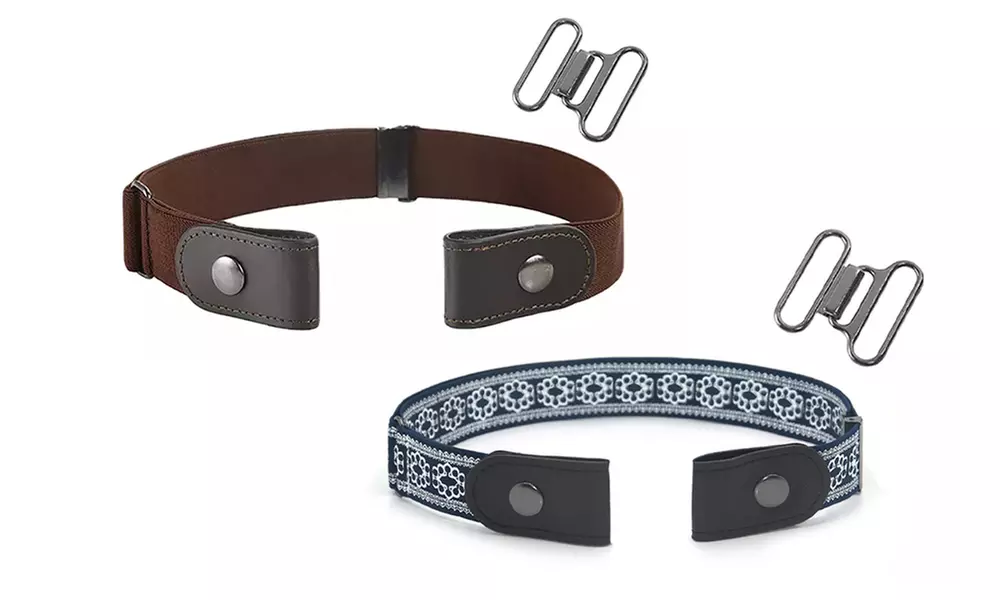 1x oder 2x schnallenloser, elastischer Gürtel