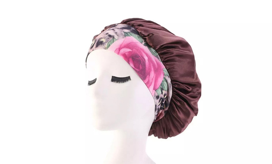 Image 7: One or Two Satin Sleeping Hair Wrap Headbands