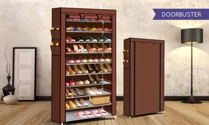 10-Tier Stackable Steel Shoe Rack