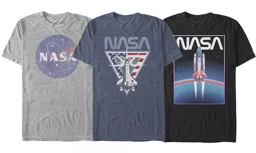 Men's Licensed NASA Space Printed Short-Sleeved Tee - Primary Image