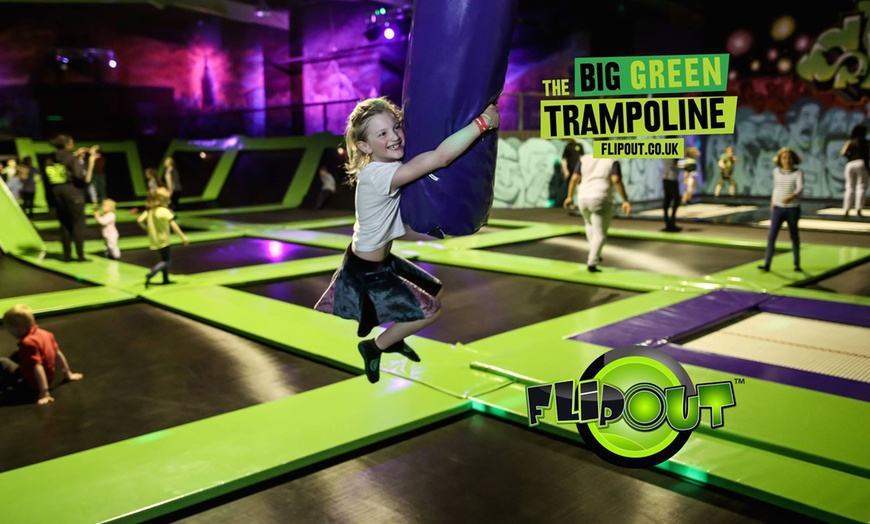 Image 1: One-Hour Trampoline Jumping