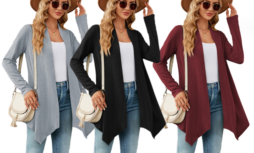 Image 1: Women's Casual Long Sleeve Open Front Cardigan