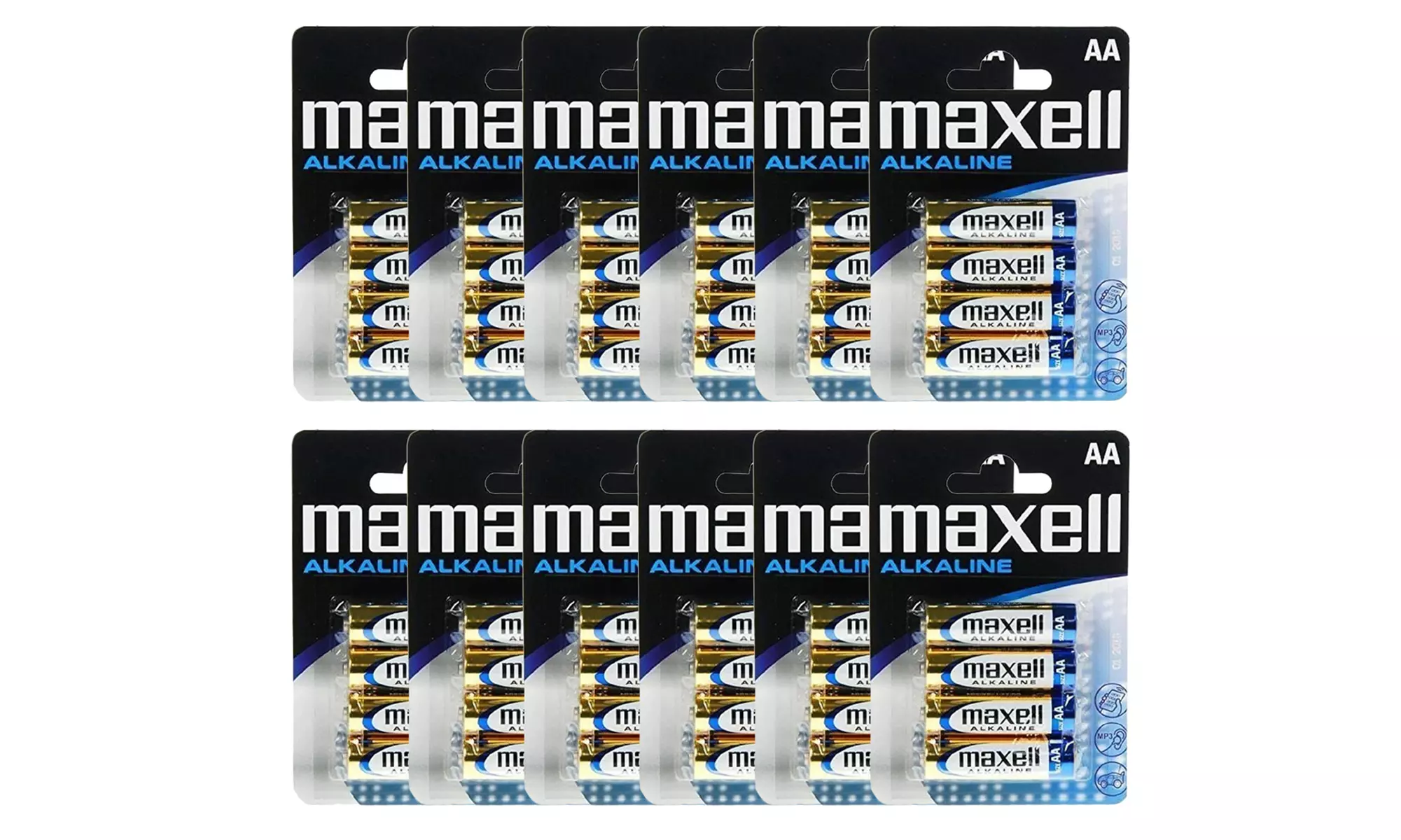 Fino a 192 batterie alcaline Maxell con tecnologia a lunga durata