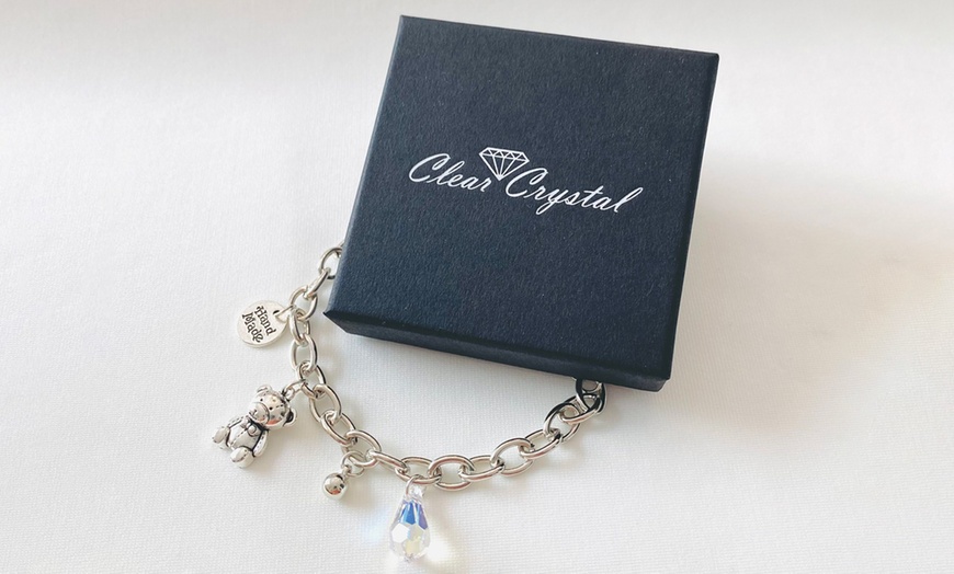 Image 1: Bracelet à maillons orné d'un cristal Swarovski®️, modèle au choix