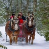 Image 1:  Group Horse-Drawn Sleigh/Wagon Ride with Guide at Cornerstone Ranch