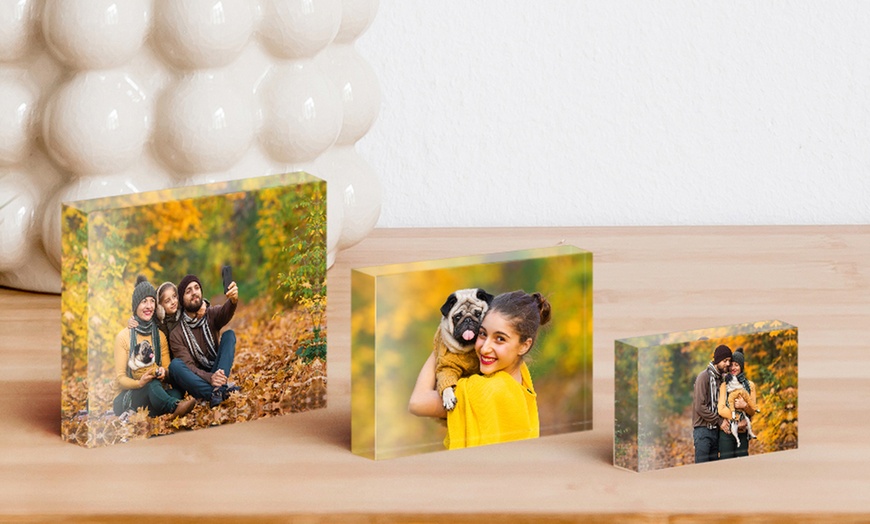 Image 1: Personalised Acrylic Photo Block from Photo Gifts