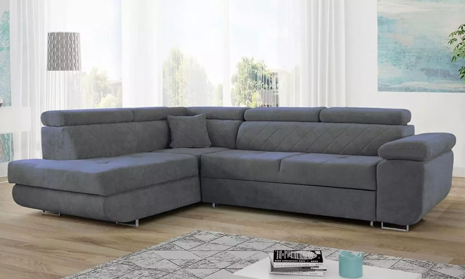 Grey Corner Sofa Bed