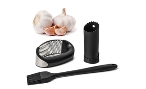 Garlic Crusher and Peeler Set