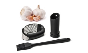 Garlic Crusher and Peeler Set