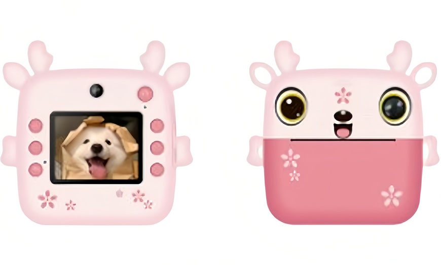 Image 3: Cámara de fotos infantil con doble lente e impresión instantánea