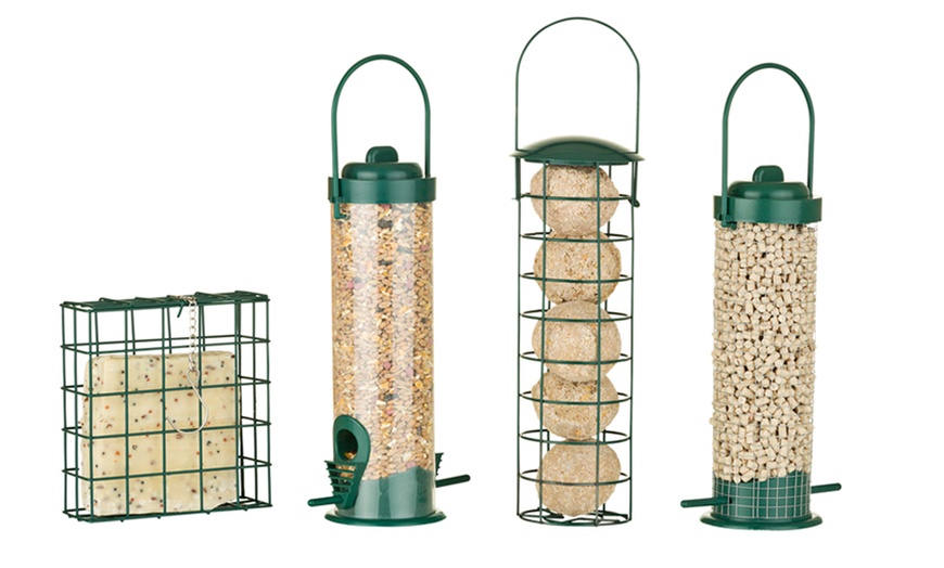 Image 4: Bird Feeding Station with Four Feeders