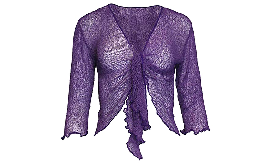 Image 21: Tie Front Lace Shrug