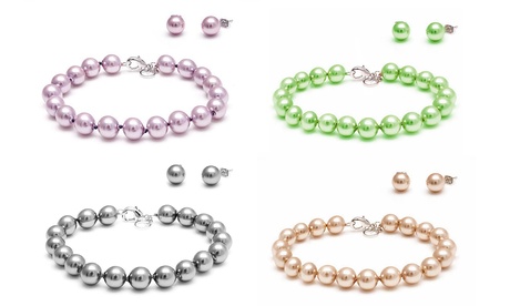 Bracciale o orecchini di perle barocche disponibili colori
