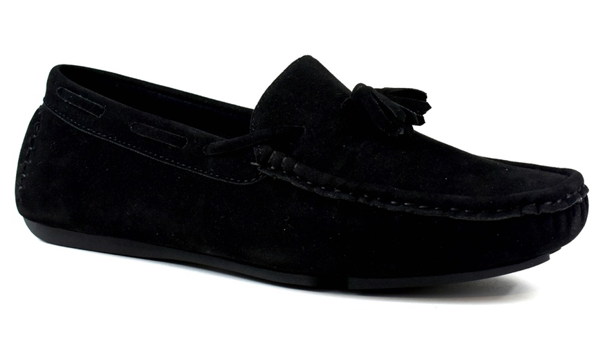 Image 2: Boys' Faux Suede Slip-On Loafers