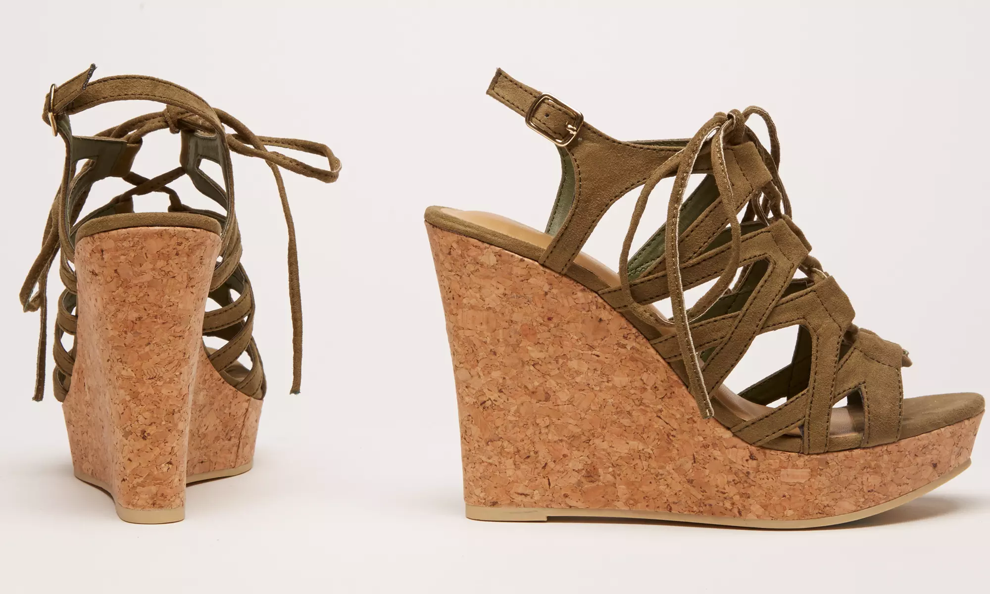Sociology Women's Lace-Up Wedge Sandal | Groupon Exclusive (Size 8.5) - Primary Image