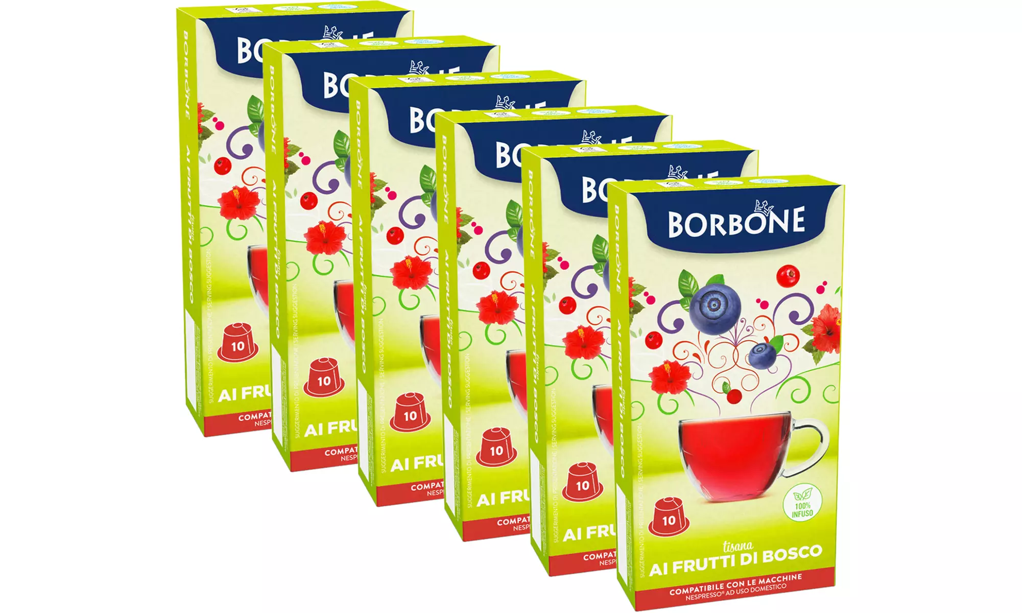 60 o 120 capsule Borbone compatibili con Nespresso