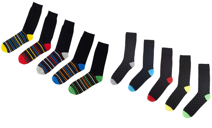 Image 1: Pack of Five Men's Socks