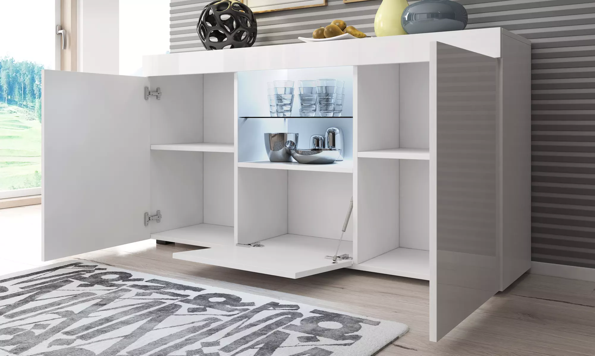 Credenza Sefora con illuminazione LED