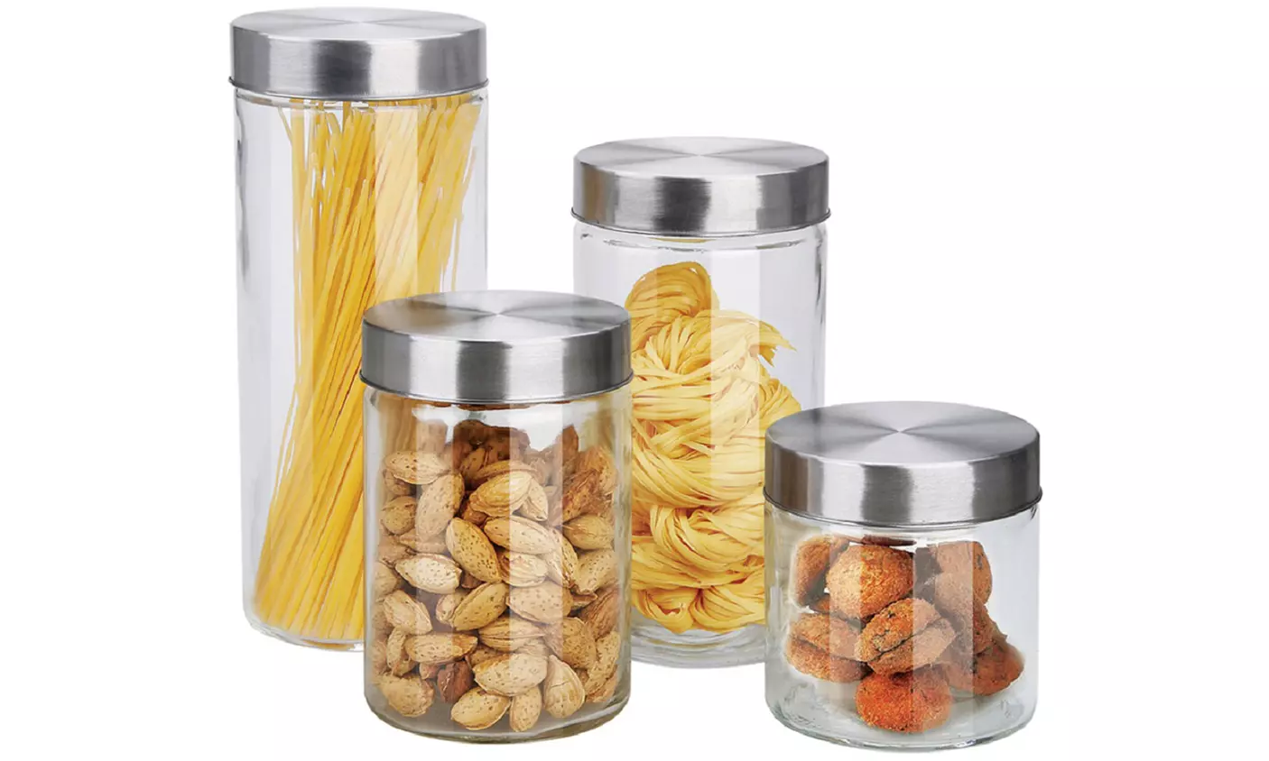 Home Basics Glass Canister Set with Airtight Lids (8-Piece) - Second Medium