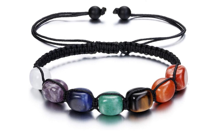 Image 4: Two or Four Braided Chakra Bracelet Sets