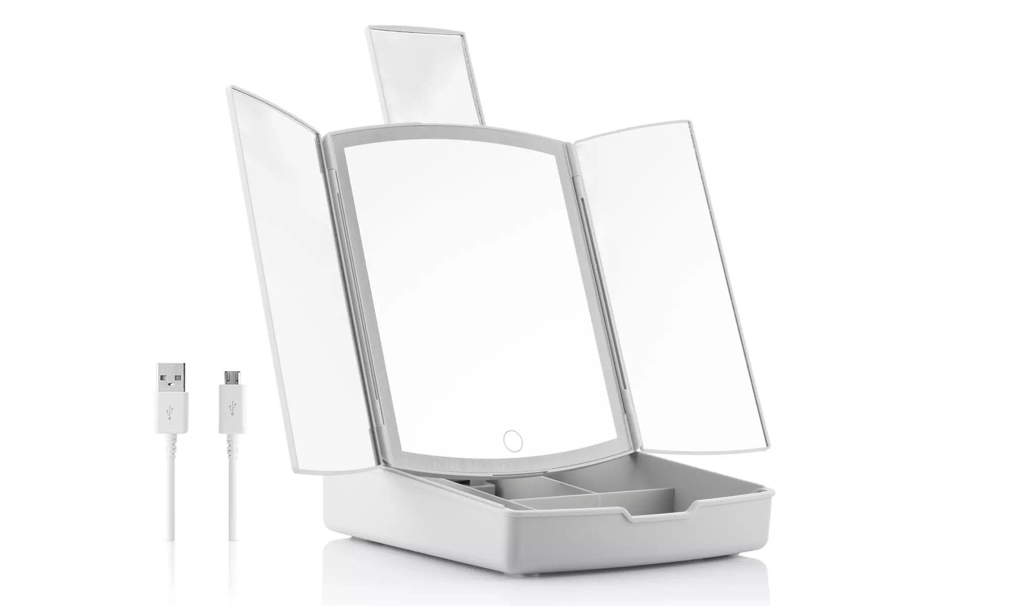 InnovaGoods LED Vergrößerungsspielgel oder klappbarer LED-Spiegel