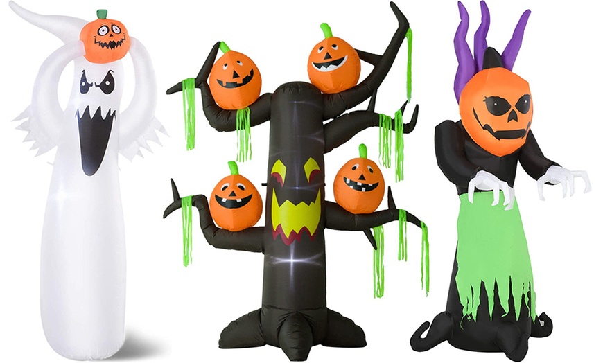 Image 1: HomCom Halloween Inflatable Decor
