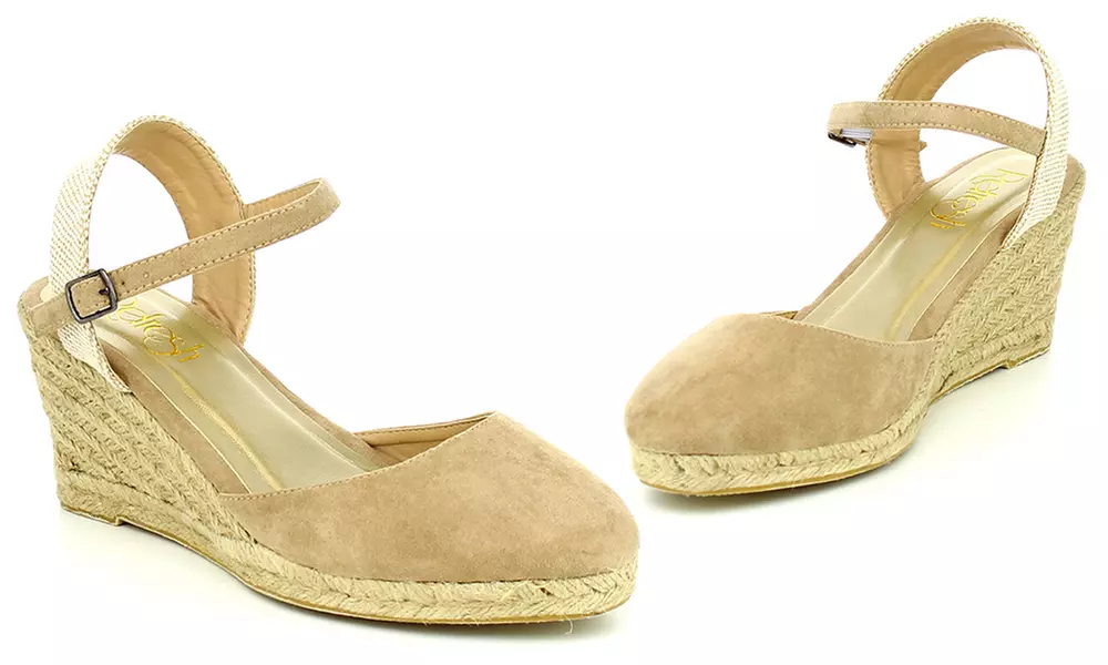 Mata Women's Espadrille Open Peep Toe Wedge Sandals - Second Medium