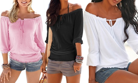 1 o 2 top a maniche lunghe Lena, disponibili in 3 colori e 4 taglie