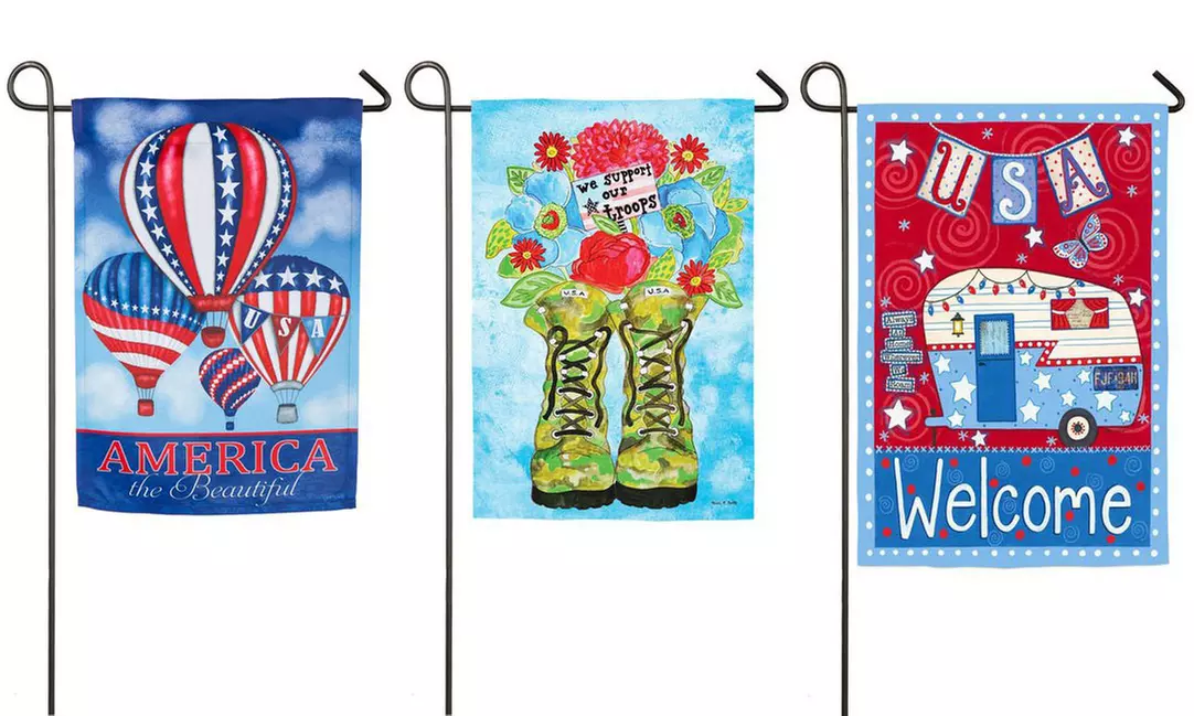 Patriotic Garden Flag - Primary Image
