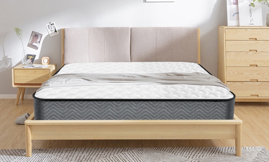 Image 1: Memory Foam Quilted Sprung Mattress