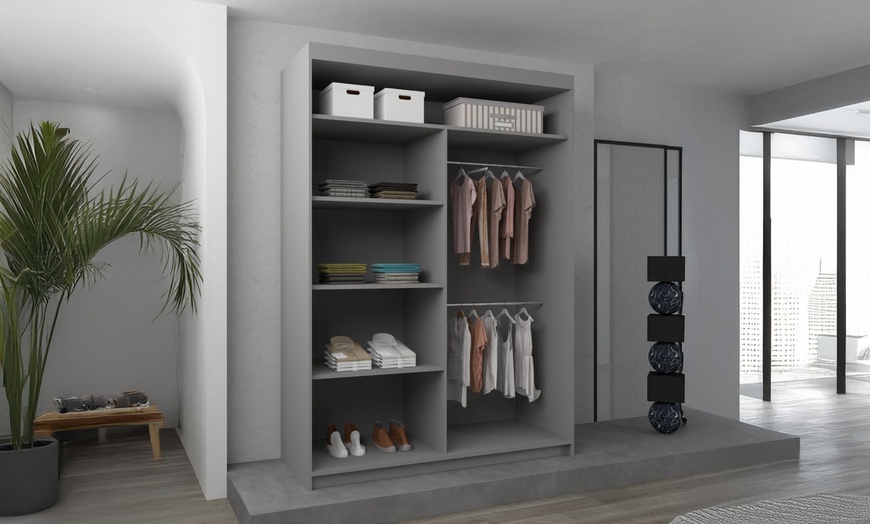 Image 7: Nicole Sliding Wardrobe with Central Mirror