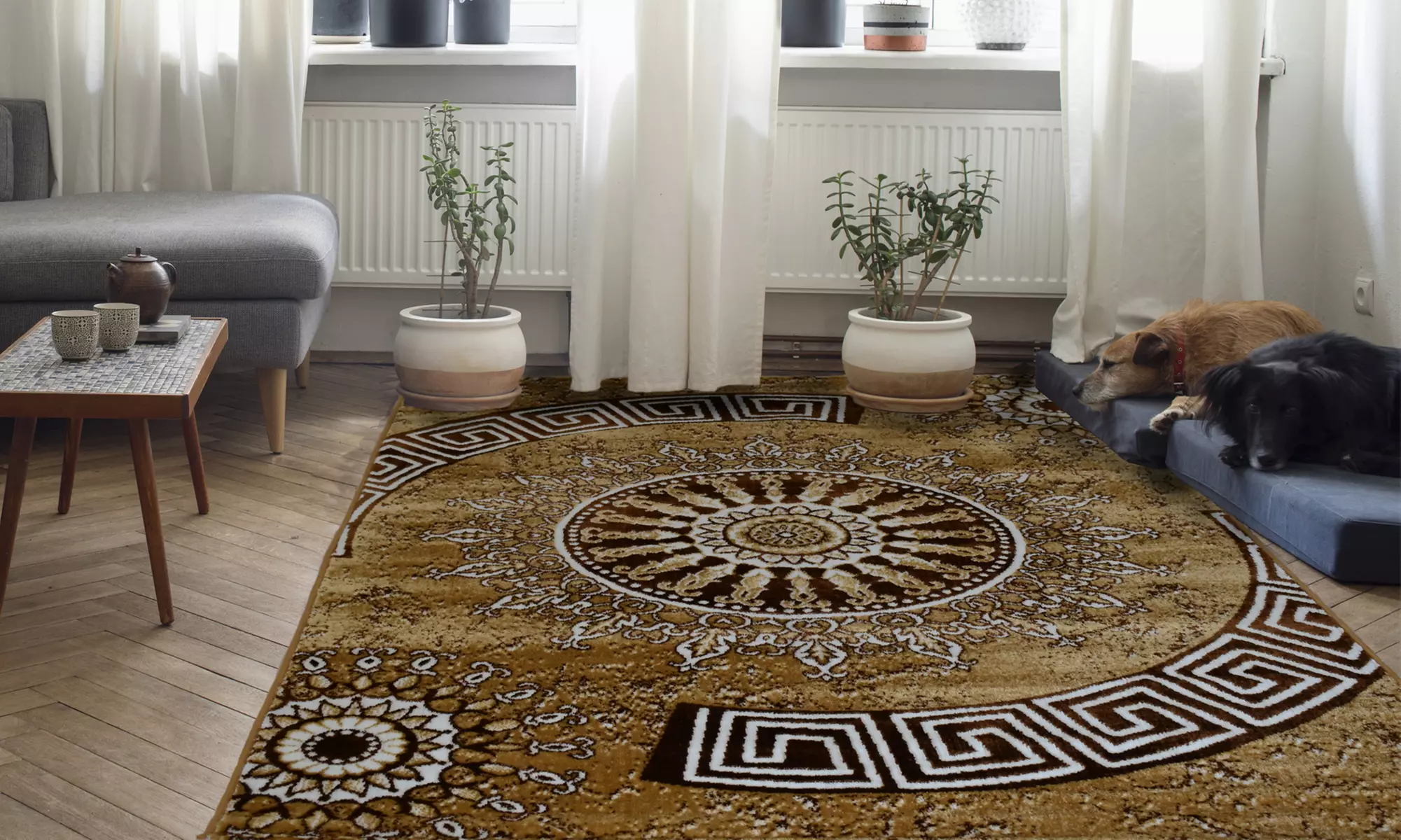 Tapis douceur, coloris beige - Primary Image
