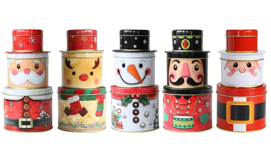 Image 2: 1, 2 ou 5 boîtes de rangement décoratives de Noël