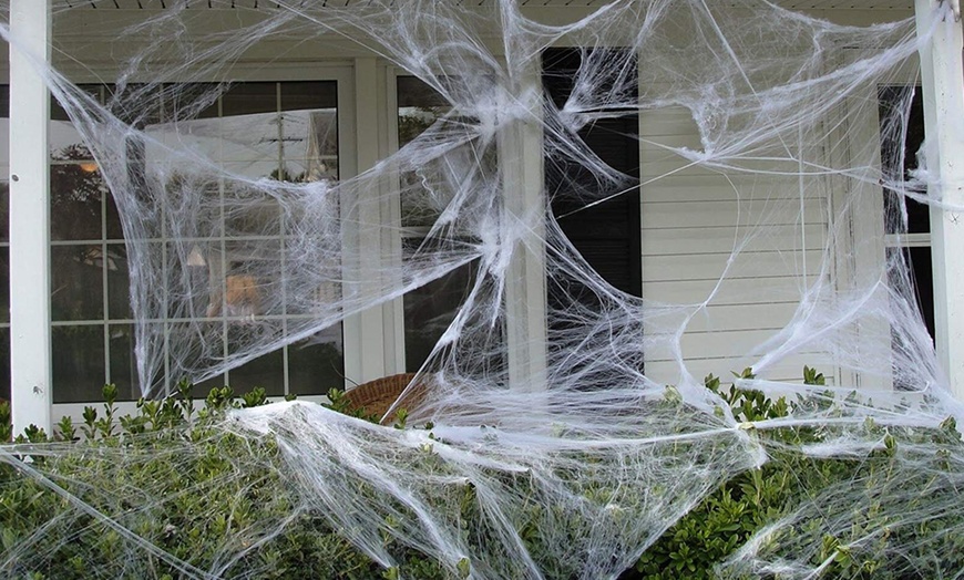 Image 3: Halloween Spider Webs with 10 Mini Spiders