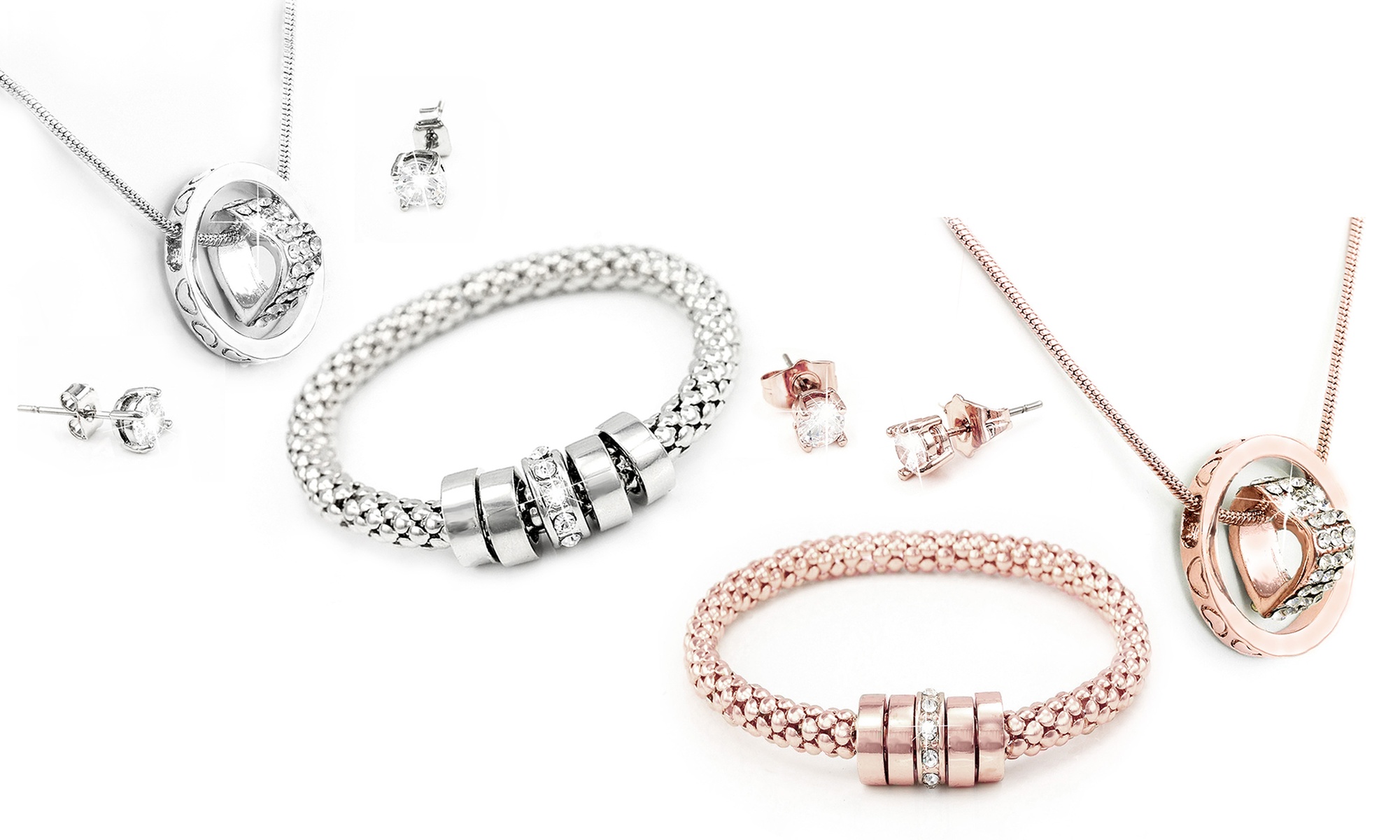 Ensemble de 3 bijoux "Mia" ornés de cristaux Swarovski®