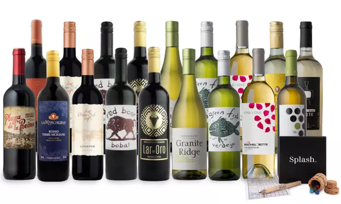 18-Wine Bottle Mega-Pack Plus Splash Yatzy Game from Splash Wines (Up to 76% Off) - Primary Image